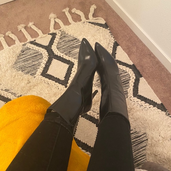 Nine West Leather Heeled Ankle Boots - Picture 12 of 13